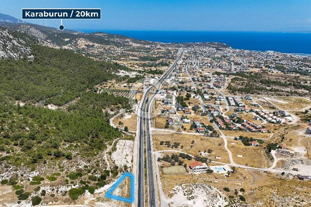 Mordoğan İzmir Caddesi'nde Yola Cepheli Satılık Tarla