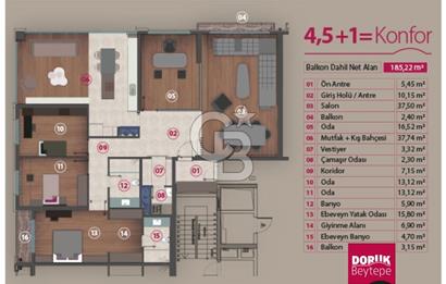 DORUK BEYTEPE ÇANKAYAda FULL MARKA PANAROMİK 4,5+1 DAİRE SATILIk