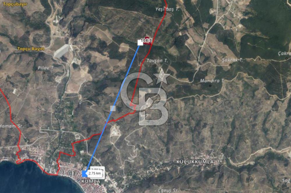 BURSA GEMLİK BÜYÜKKUMLA DA DENİZ GÖREN AVANTAJLI SATILIK TARLA