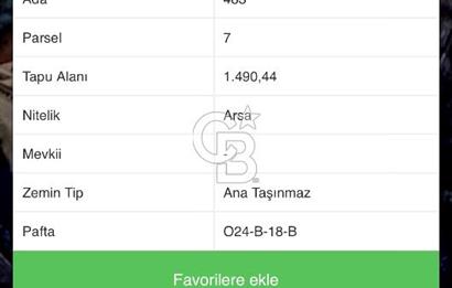 ARSA VASFINDA 1490 M2 ACİL SATILIK!!!