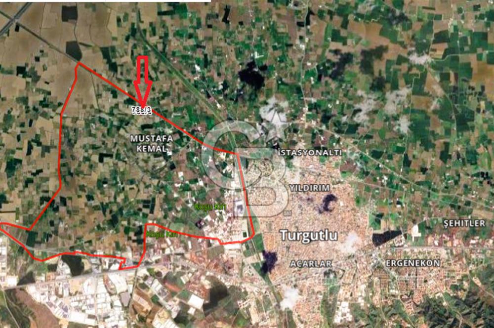 MANİSA TURGUTLU 9.CU MINTIKADA 8.370 M2 SATILIK PARSEL YOL CEPHE