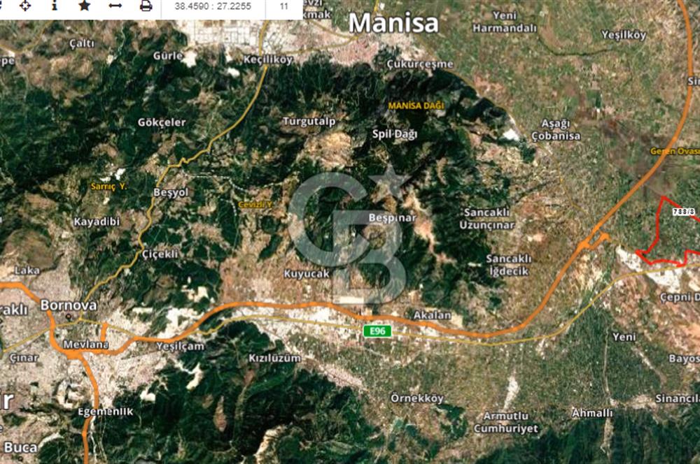 MANİSA TURGUTLU 9.CU MINTIKADA 8.370 M2 SATILIK PARSEL YOL CEPHE