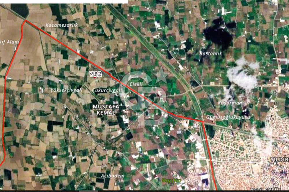 MANİSA TURGUTLU 9.CU MINTIKADA 8.370 M2 SATILIK PARSEL YOL CEPHE