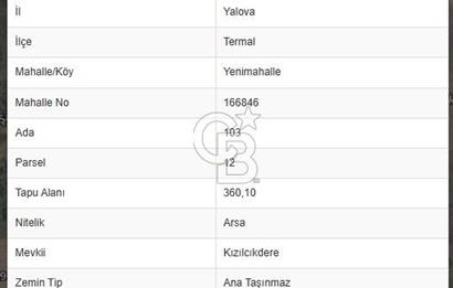 YALOVA TERMAL YENİ MAHALLEDE SATILIK %30 İMARLI ARSA!.