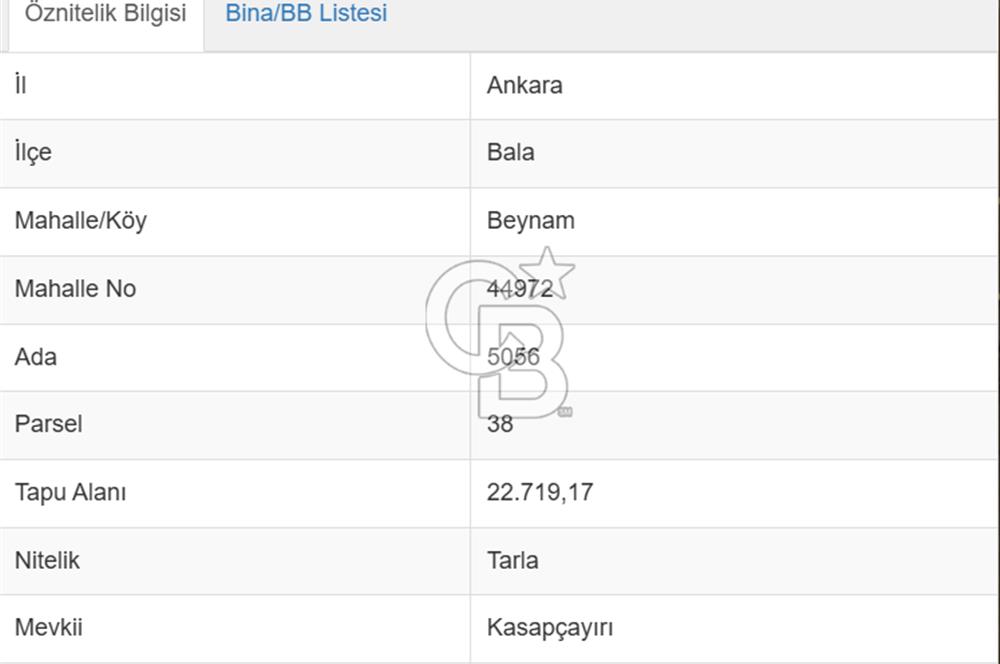 ANKARA BALA'DA YATIRIMLIK TARLA