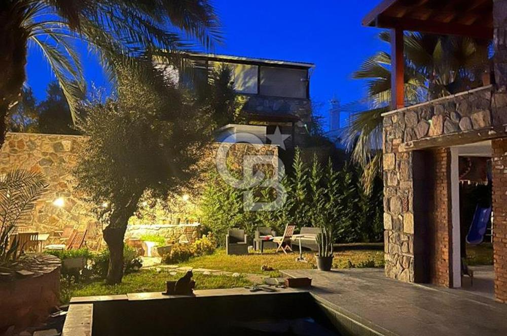 BODRUM GÖLKÖY'DE yıllık kiralık ÖZEL HAVUZLU VE PLAJLI TAŞ VİLLA