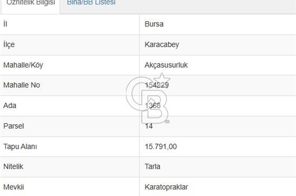KARACABEY / AKÇASUSURLUK'TA SATILIK HOBİ BAHÇESİ