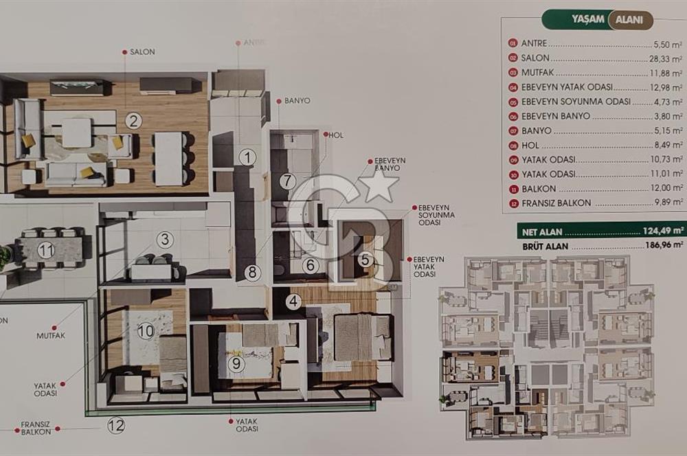 NİLÜFER/İHSANİYE'DE PROJEDEN SIFIR 3+1 SATILIK DAİRE