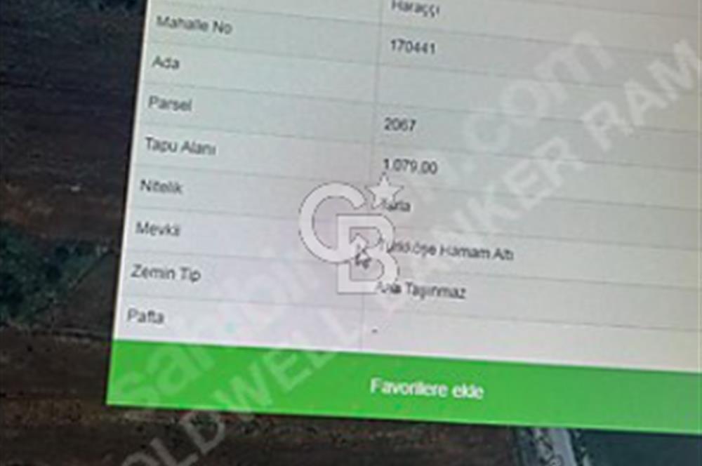 YATIRIMLIK FIRSAT! HARAÇÇI MAHALLESİ'NDE 165 m² ARSA