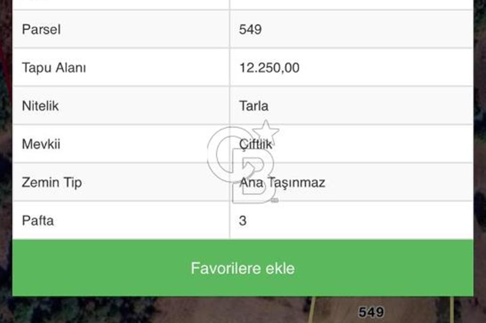 ÇANAKKALE YENİCE ARAOVACIK' DA SATILIK TARLA