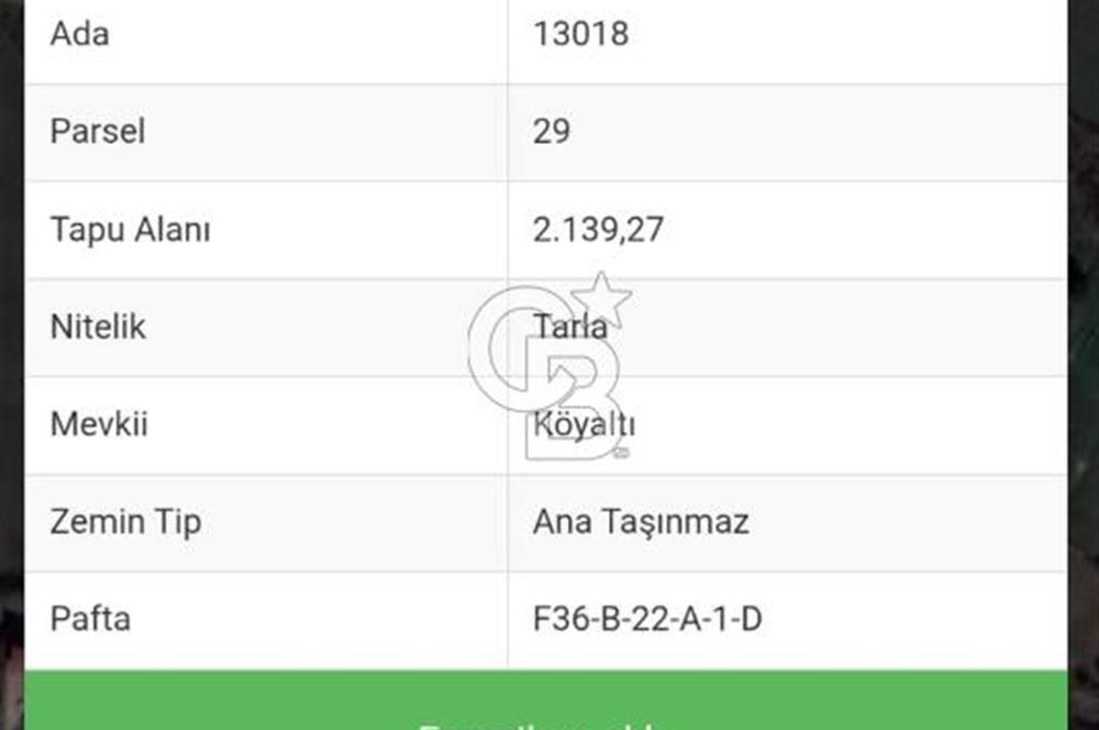 İMAR SINIRINDA AVANTAJLI YATIRIM İÇİN SATILIK TARLA