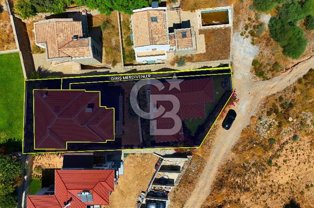 Datça Burgaz'da Panoramik Deniz Manzaralı 2+1 Orta Kat Daire