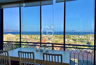 Datça Burgaz'da Panoramik Deniz Manzaralı 2+1 Orta Kat Daire