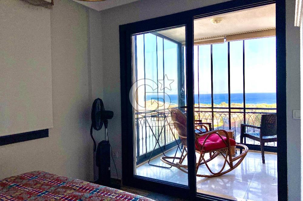 Datça Burgaz'da Panoramik Deniz Manzaralı 2+1 Orta Kat Daire