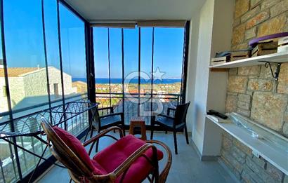 Datça Burgaz'da Panoramik Deniz Manzaralı 2+1 Orta Kat Daire