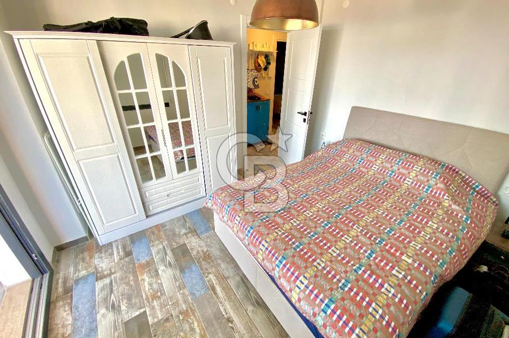 Datça Burgaz'da Panoramik Deniz Manzaralı 2+1 Orta Kat Daire