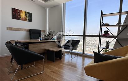 Folkart Towers'da Kiralık Eşyasız 179m2 Şehir Manzaralı Ofis