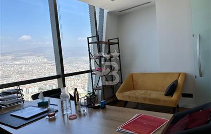 Folkart Towers'da Kiralık Eşyasız 179m2 Şehir Manzaralı Ofis