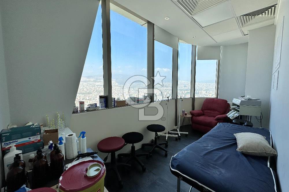 Folkart Towers'da Satılık Kiracısız 179 m2 Şehir Cephe Ofis