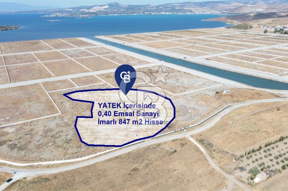 Çaltılıdere YATEK İçinde 0,40 Sanayi İmarlı 847 m2 Satılık Hisse