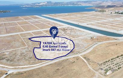 Çaltılıdere YATEK İçinde 0,40 Sanayi İmarlı 847 m2 Satılık Hisse