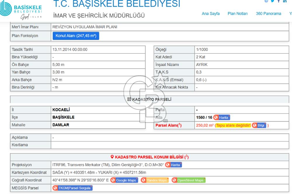 Başiskele Damlar'da Fırsat Arsa