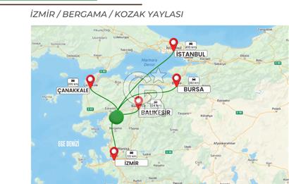 İzmir Bergama Kozak Yaylası'nda 200 m² BahçeTiny House-Karavan