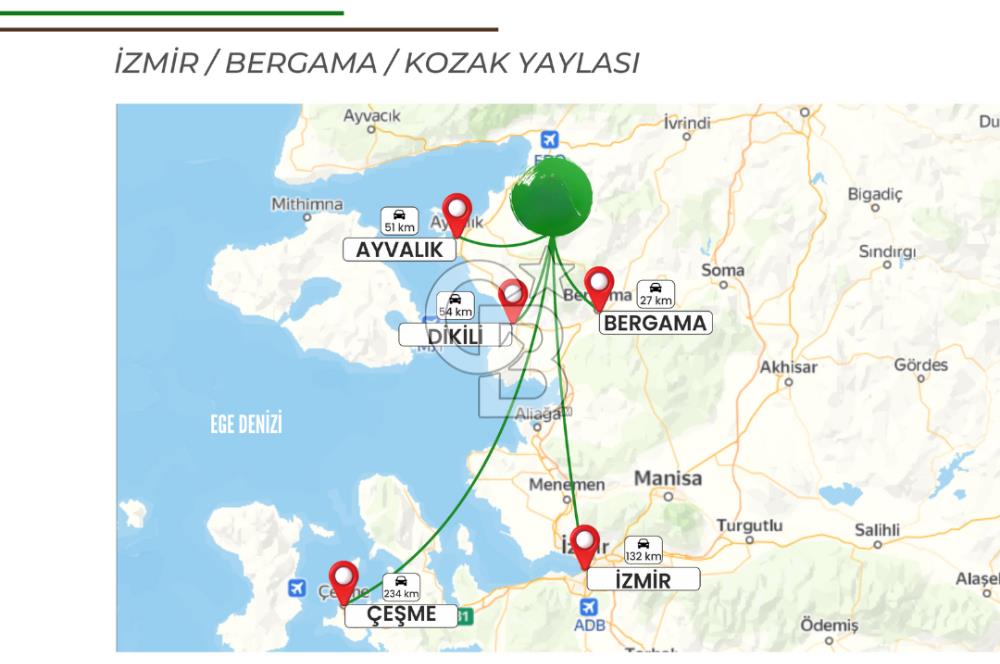 İzmir Bergama Kozak Yaylası'nda 200 m² BahçeTiny House-Karavan