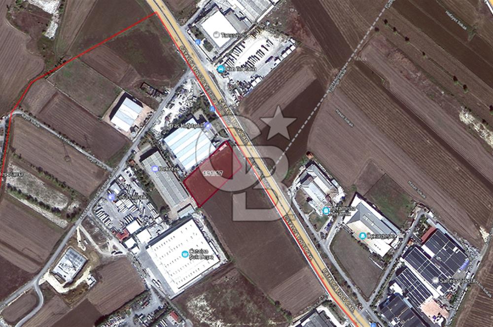 Çatalca Gümrük Yoluna Cephe 7.273 m² Kiralık Arsa Lojistik/Depo