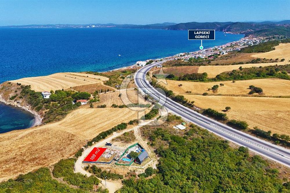 Lapseki Gürecide Boğaz Manzaralı Yatırımlık Tarla 188 m²