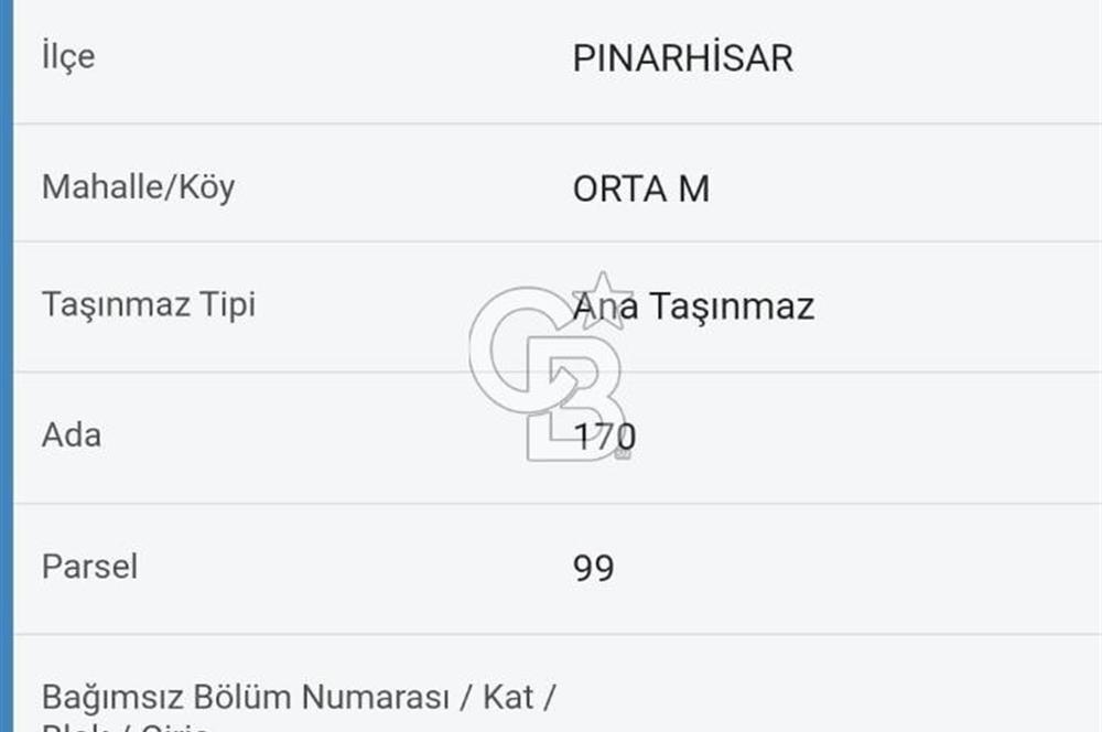 Pınarhisar Orta Mahalle’de Yatırımlık Satılık Tarla – Ana Yola Yürüme Mesafesinde, Takasa Uygun