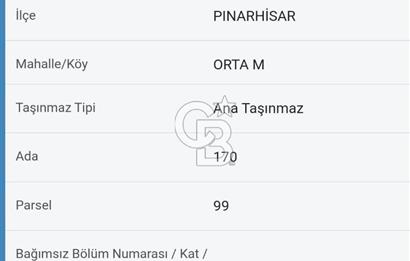 Pınarhisar Orta Mahalle’de Yatırımlık Satılık Tarla – Ana Yola Yürüme Mesafesinde, Takasa Uygun