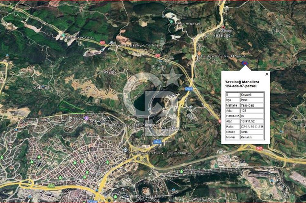 İZMİT YASSIBAĞ’DA KANDIRA OTOYOLUNA YAKIN  13.911 m2