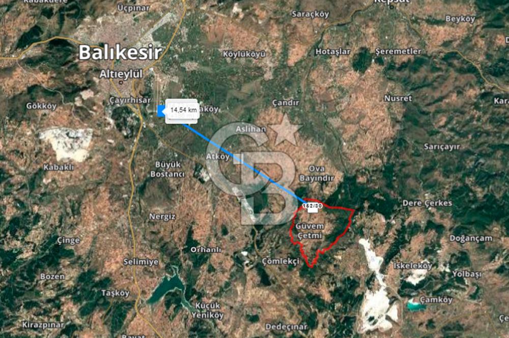 BALIKESİR BİGADİÇTE ÜNİVERSİTE DİBİ 17.990 M2 SATILIK TARLA