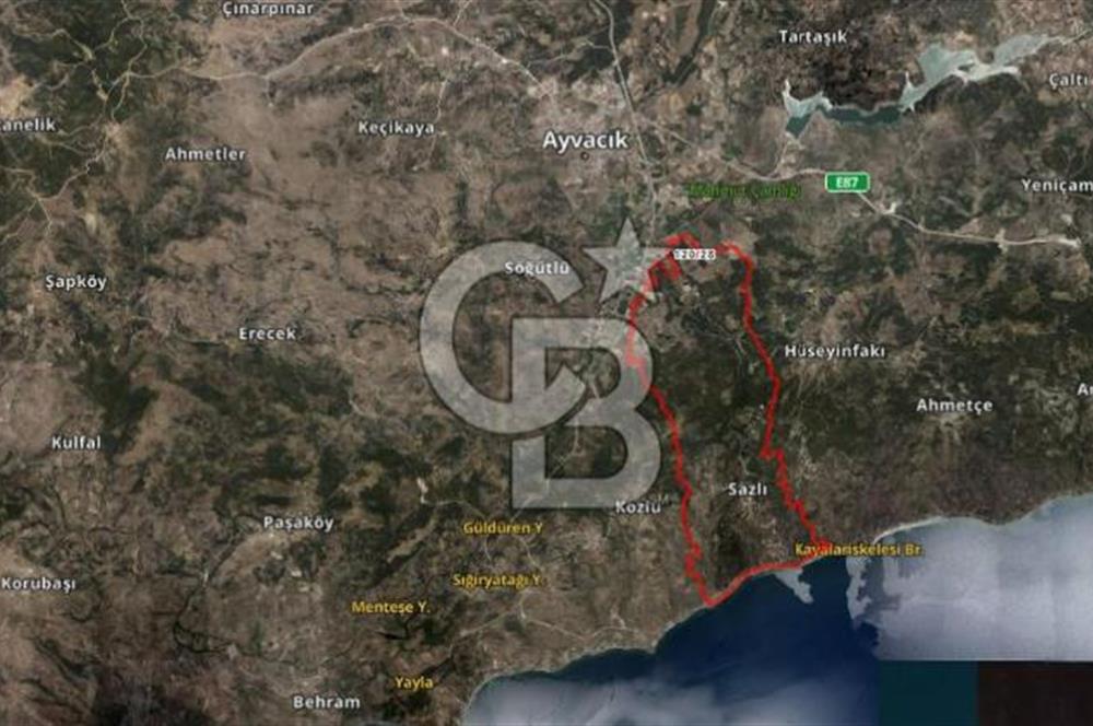ÇANAKKALE AYVACIK ASSOS SAZLIDA İMARLI 8.162 M² SATILIK ARSA