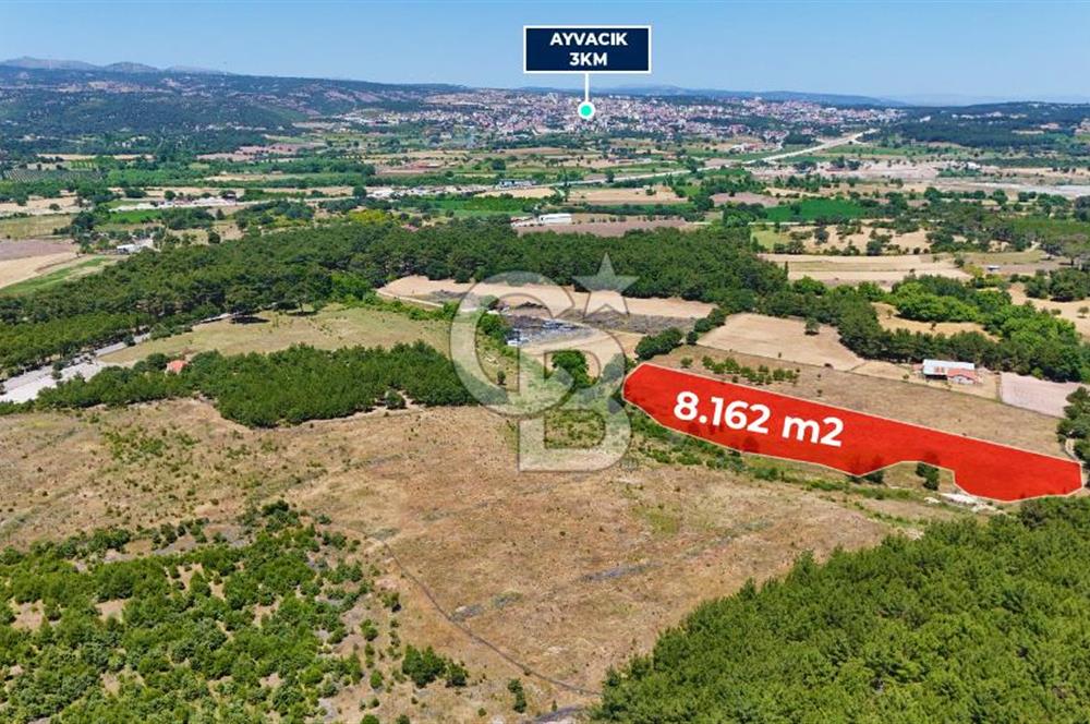 ÇANAKKALE AYVACIK ASSOS SAZLIDA İMARLI 8.162 M² SATILIK ARSA