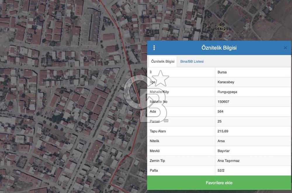 Karacabey Gazi Mahallesinde Satılık İmarlı Arsa