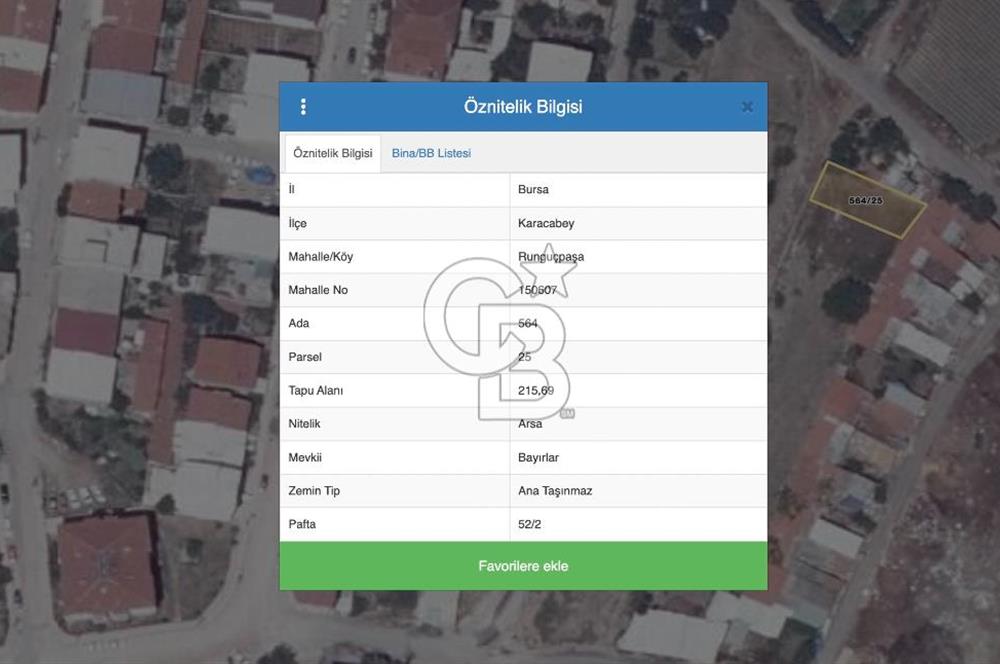 Karacabey Gazi Mahallesinde Satılık İmarlı Arsa