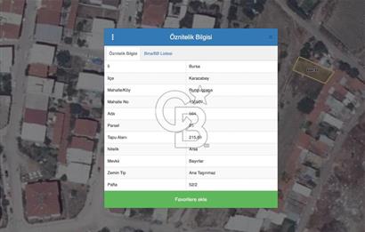 Karacabey Gazi Mahallesinde Satılık İmarlı Arsa