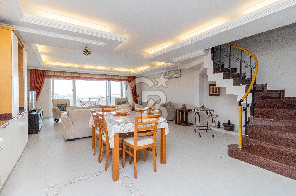 KUNDU'DA DENİZ MANZARALI KİRALIK EŞYALI 3+1 DUBLEKS DAİRE