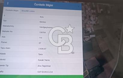 BOLU MERKEZ VAKIFGEÇİTVEREN KÖYÜNDE YOLA CEPHE SATILIK TARLA