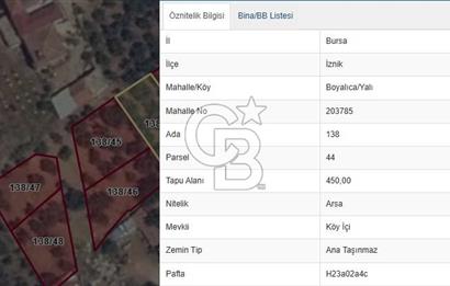 Bursa İznik Boyalıca/Yalı Satılık 3 Kat İmarlı Arsalar