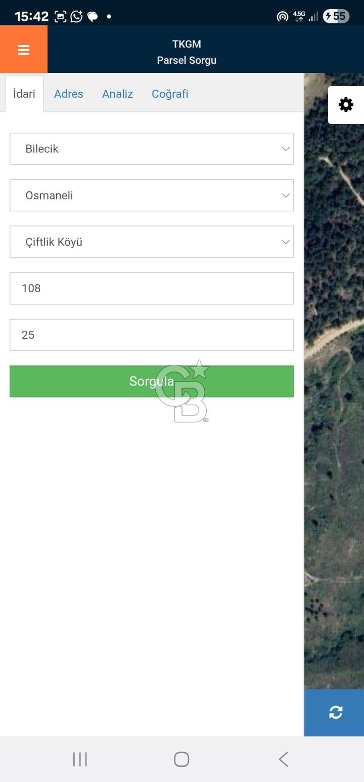 BİLECİK OSMANELİ ÇİFTLİK KÖYÜ ANA YOLA CEPHE 9 DÖNÜM