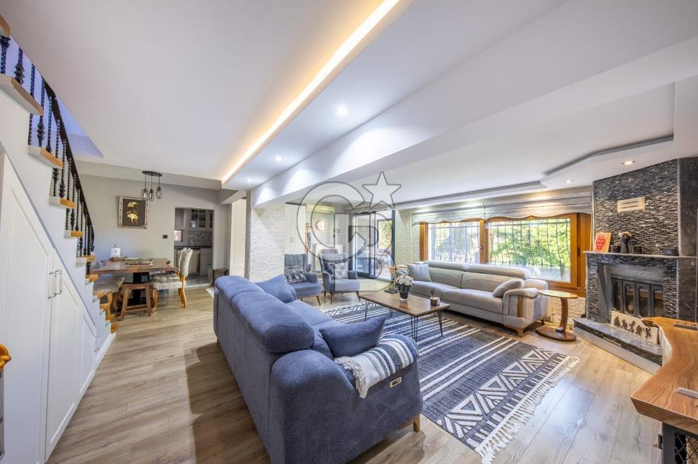 Kahramandere’de 300 m² Net Kullanımlı, Şömineli 5+1 Lüks Villa – Özel Kış Bahçeli
