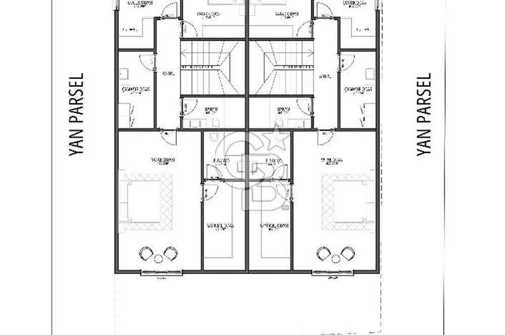 Denizli Başkarcı'da 252 m² Arsa Paylı 304 m² Butik İkiz Villa