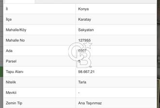 SAKYATANDA YATIRIM FIRSATI TARLA