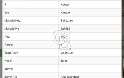 SAKYATANDA YATIRIM FIRSATI TARLA