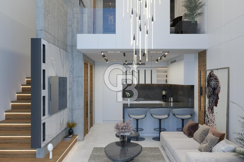 KKTC Girne Casa del Mare Havuz Manzaralı 1+1 Loft Gardenhouse