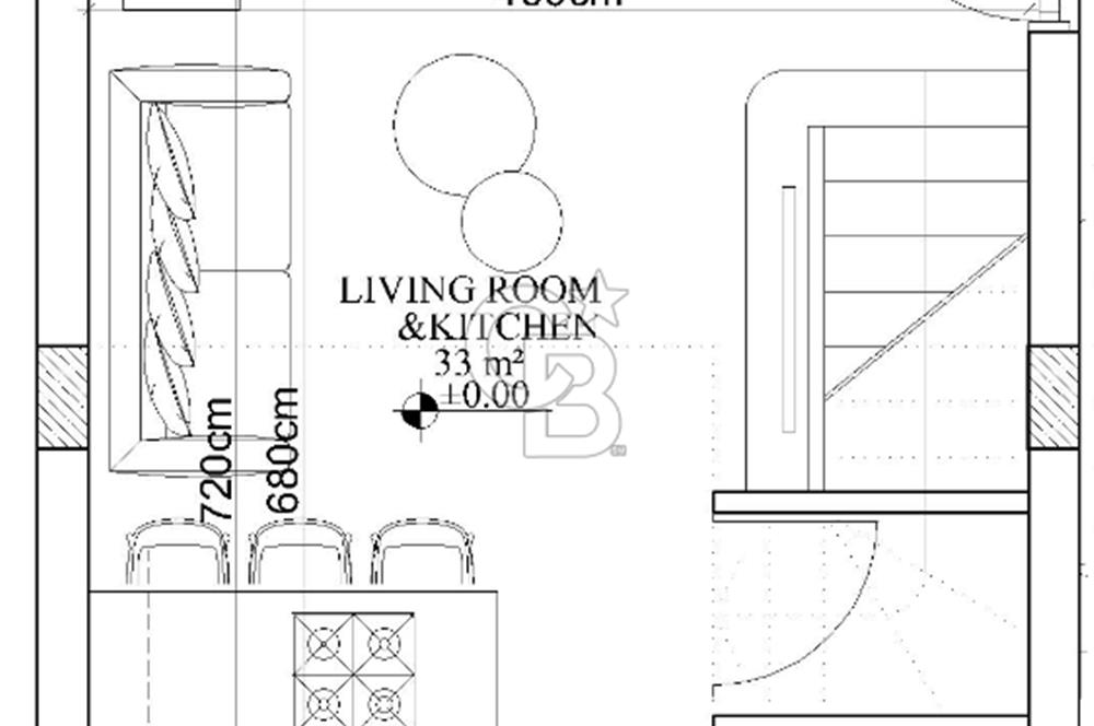 KKTC Girne Casa del Mare Havuz Manzaralı 1+1 Loft Gardenhouse