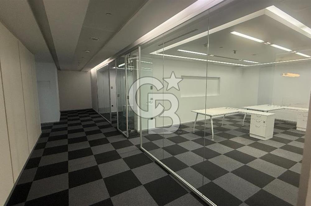 Süzer Plaza'da 3000m2 Geniş Ekipler İçin Dekorasyonlu Ofis